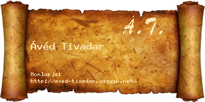 Ávéd Tivadar névjegykártya