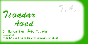 tivadar aved business card