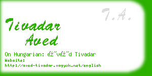 tivadar aved business card